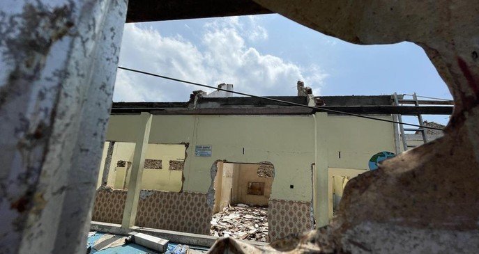 SDN Nglarang Terdampak Tol Jogja-Solo Dibongkar, Siswa Belajar di Perpus