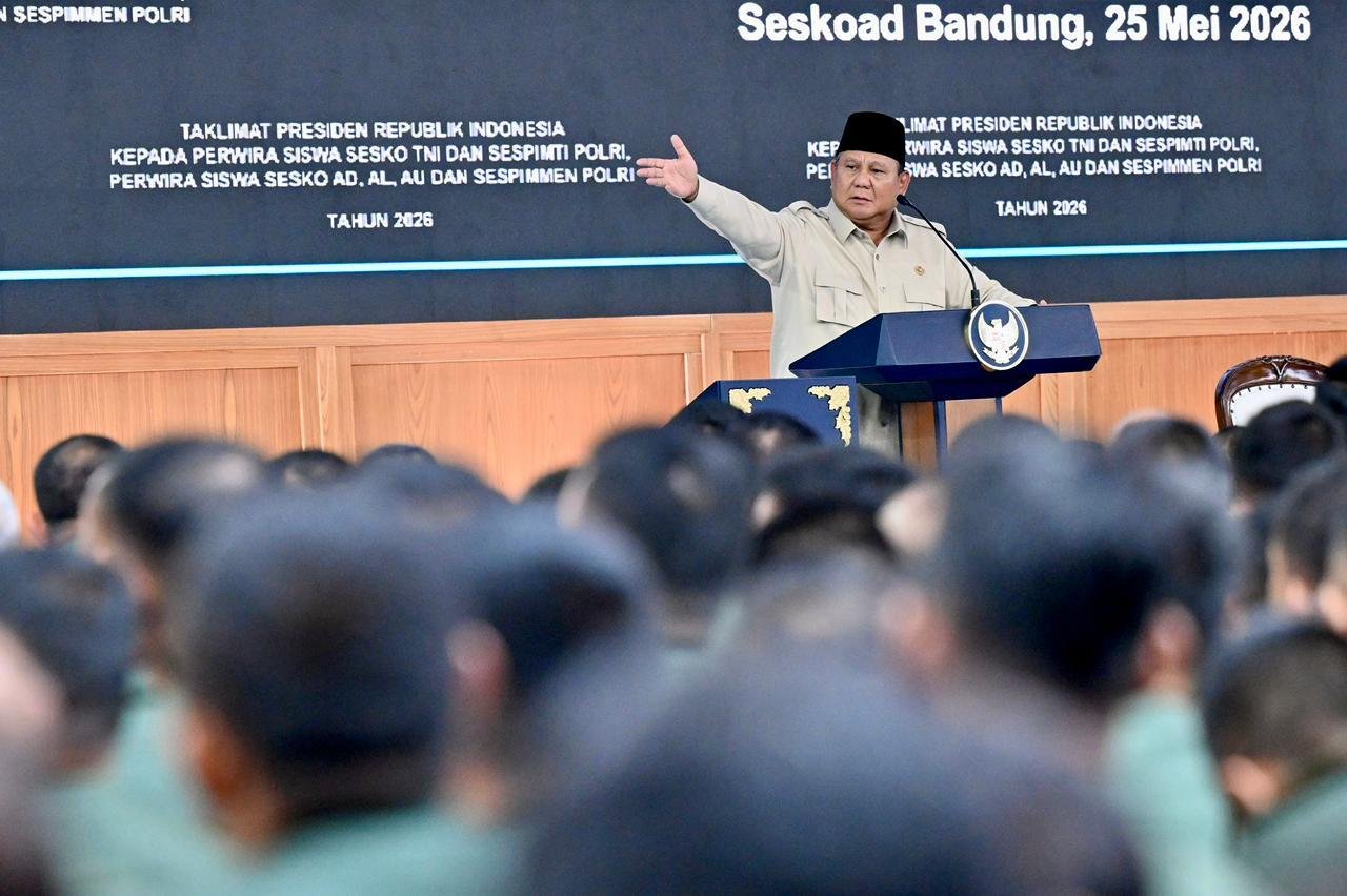 Presiden Prabowo Sampaikan Taklimat kepada Seribu Perwira Siswa TNI dan Polri