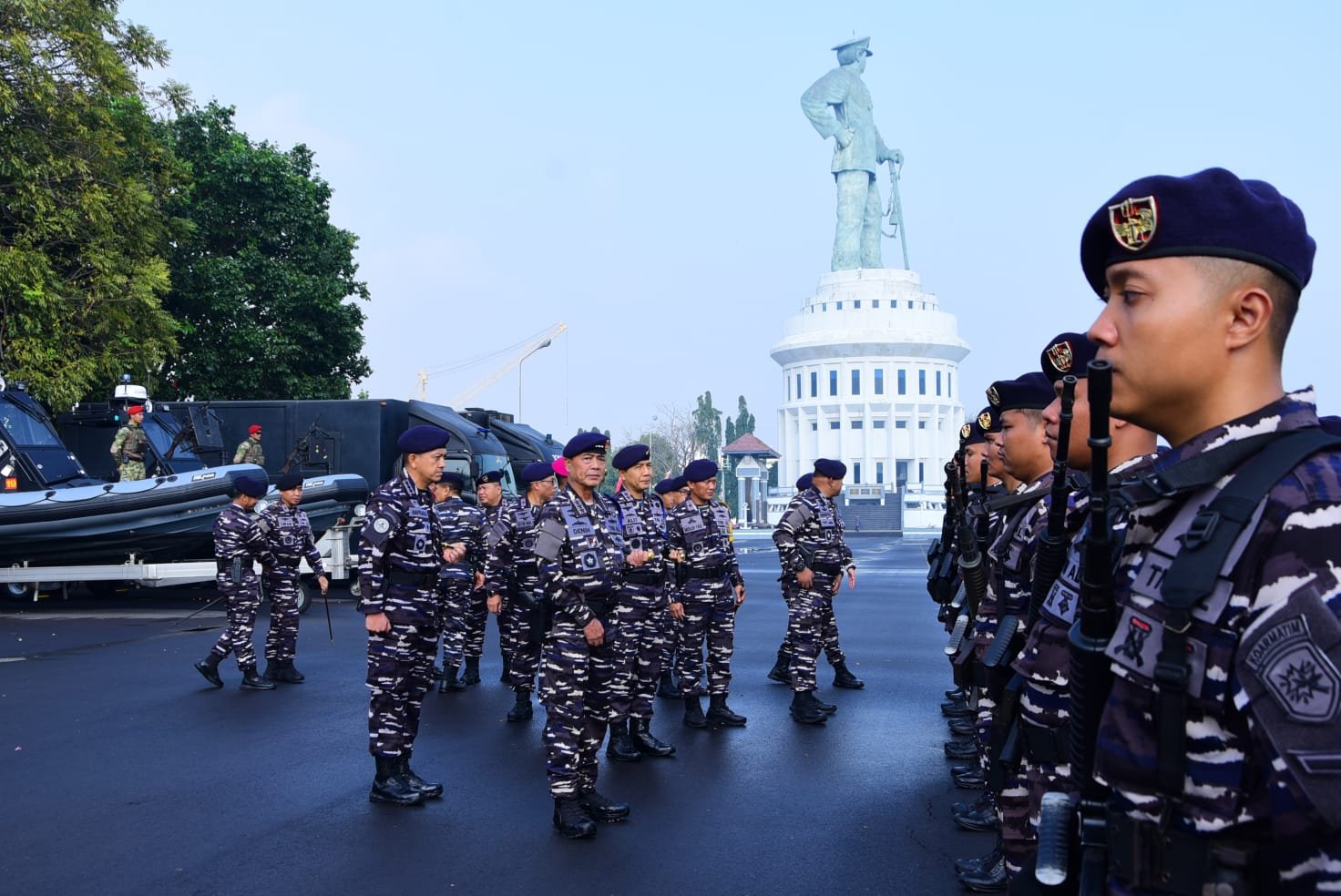 Apel Gelar Kesiapan Matra Laut Latopsfib Pada Latihan TNI Terintegrasi 2026 Digelar di Koarmada II