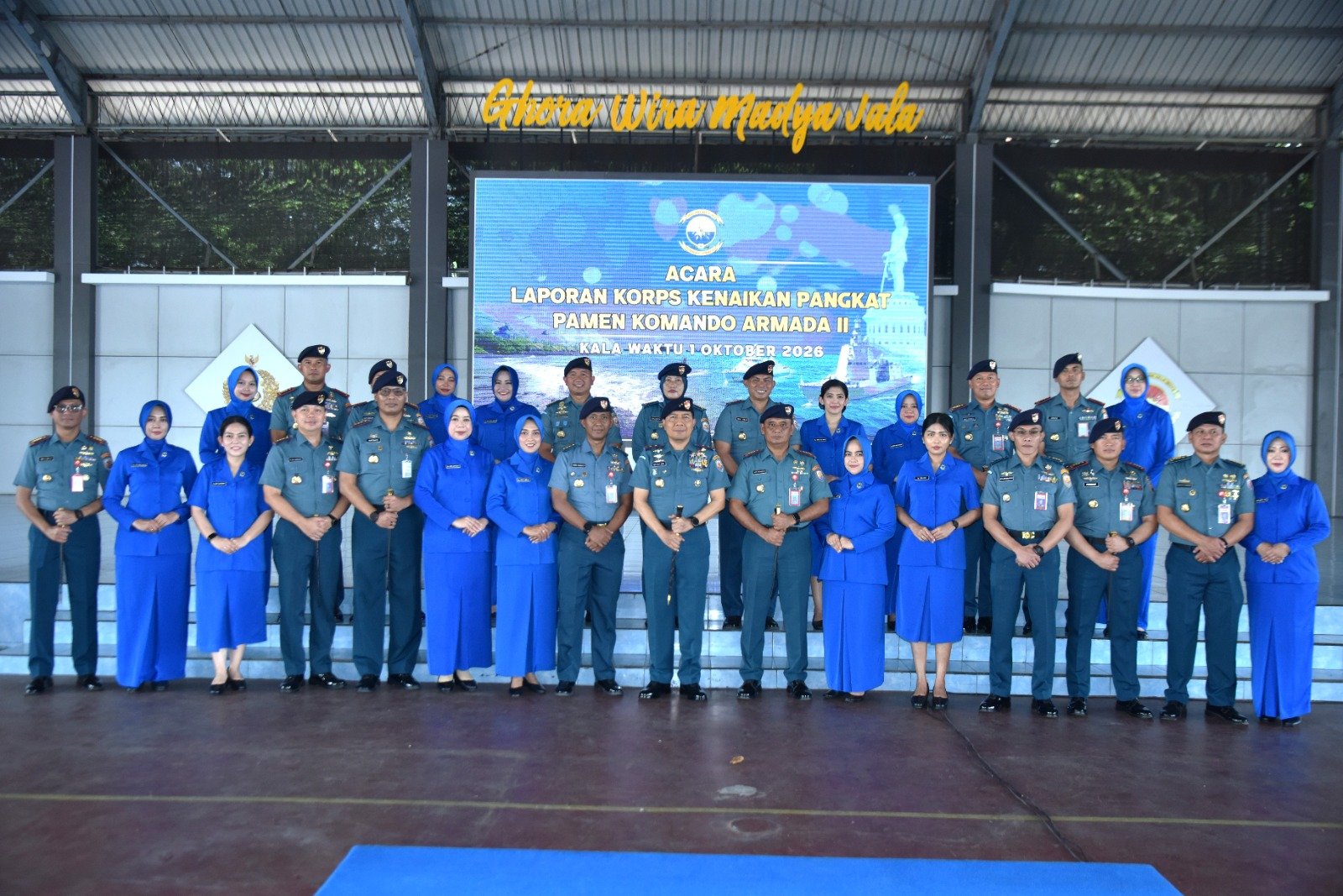 Pangkoarmada II terima Laporan Korps Kenkat Pamen dan Wisuda Purna Bakti di Jajaran Koarmada II