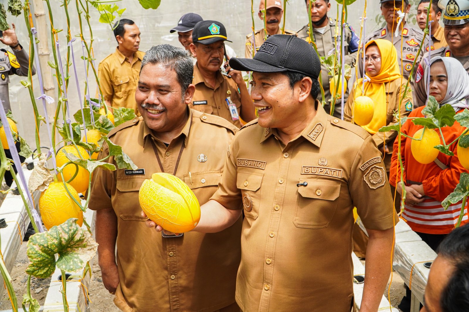 Bupati Subandi Resmikan Wisata Petik Melon Premium BUMDes Sidorejo